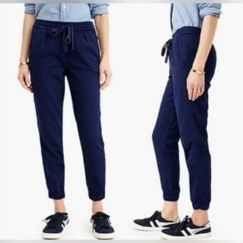 J. Crew Seaside Pull On Cotton Twill Joggers Size 2